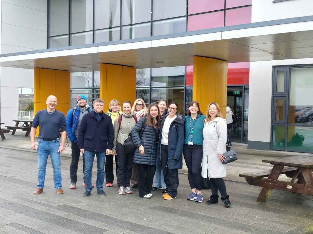 Project members standing in front of MTU campus in Tralee