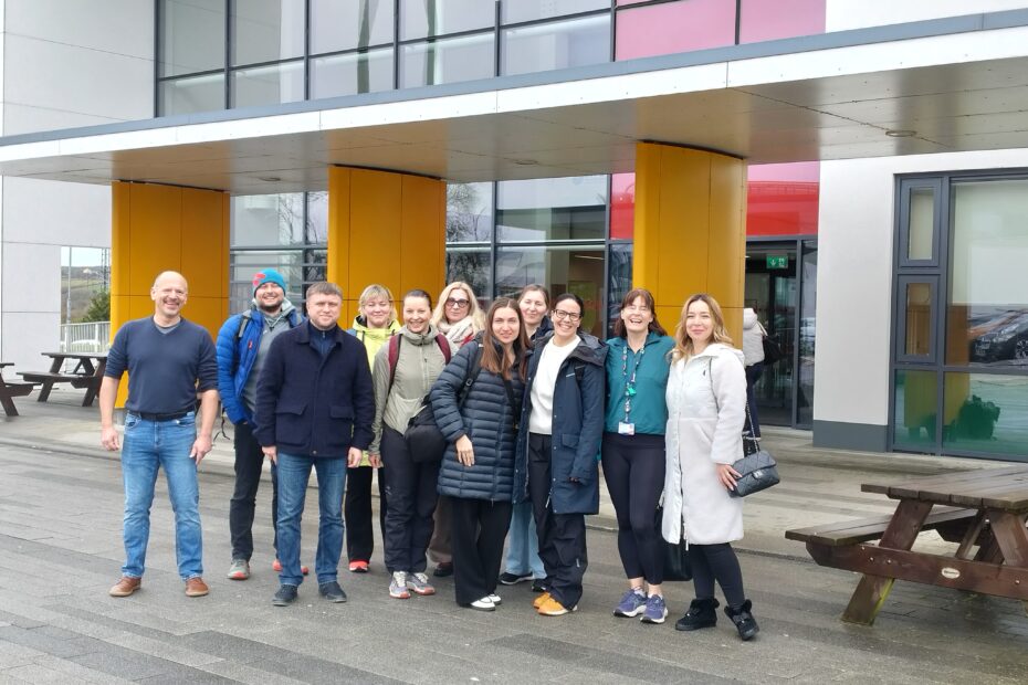 Project members standing in front of MTU campus in Tralee