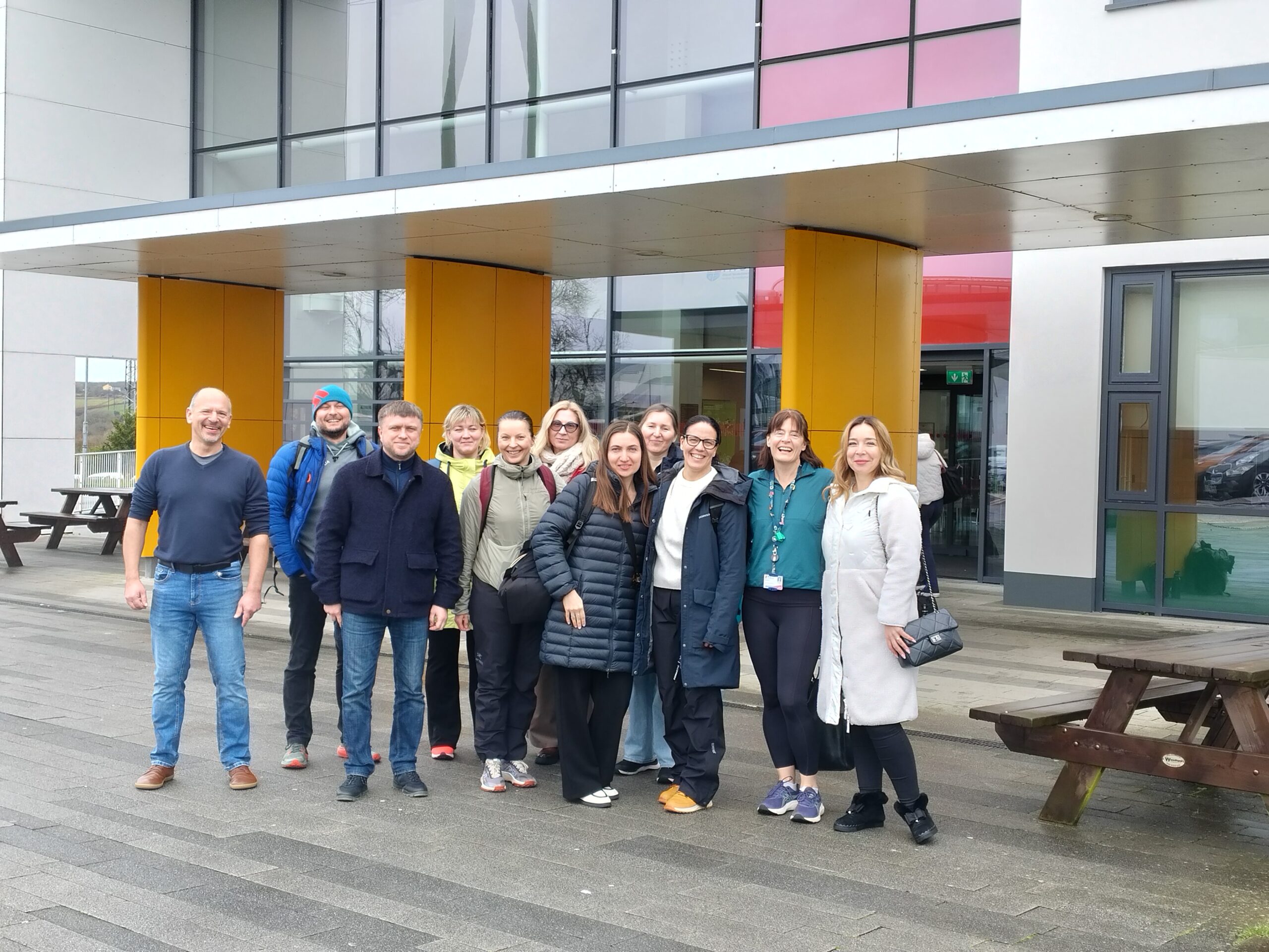 Project members standing in front of MTU campus in Tralee