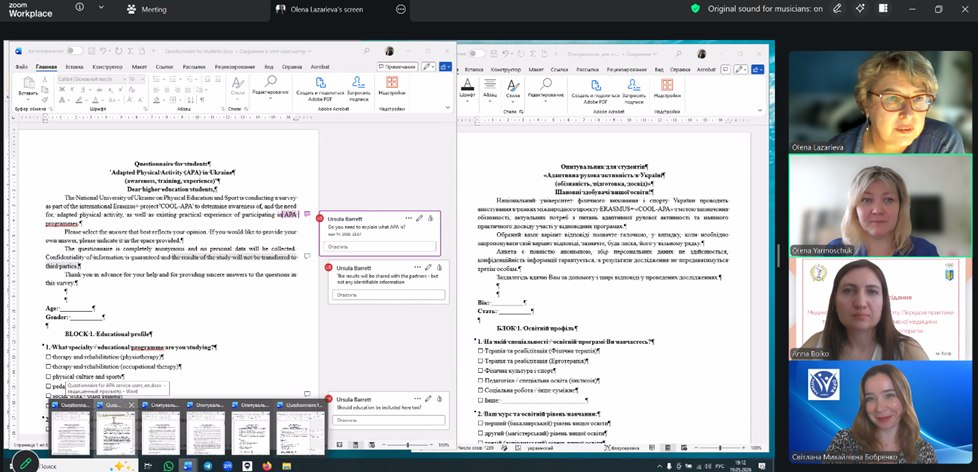 Ukrainian project team working online, planning the survey in Ukraine.
